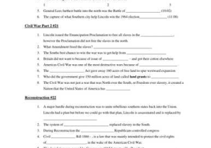 Events Leading to the Civil War Worksheet or Us History Crash Course Questions Civil War to Present