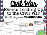 Events Leading to the Civil War Worksheet with Causes Of the Civil War Graphic organizer Activity and Presentation