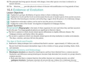 Evolution by Natural Selection Worksheet Answers or Chapter 16 Worksheets