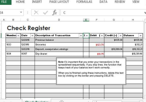 Excel Checkbook Register Budget Worksheet Also Excel Checkbook Register Guvecurid