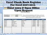 Excel Checkbook Register Budget Worksheet and Excel Check Book Register Help with Balancing Checkbook