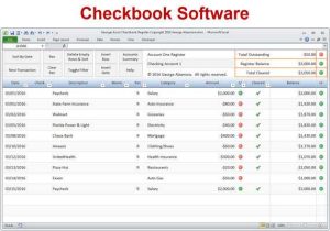 Excel Checkbook Register Budget Worksheet or Excel Checkbook software Checkbook Register Spreadsheet