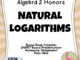 Expanding and Condensing Logarithms Worksheet Also Logarithmic Foldables Teaching Resources