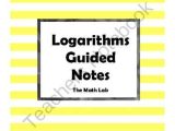 Expanding and Condensing Logarithms Worksheet as Well as Logarithmic Functions Guided Notes From the Math Lab On