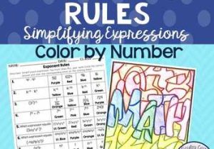 Exponent Rules Worksheet Answer Key with Exponent Rules Notes Teaching Resources