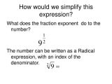 Exponents and Radicals Worksheet with Answers or 57 Rational Exponents Fraction Exponents Ppt