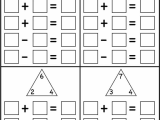 Fact Family Worksheets for First Grade Along with Fact Family Triangle Worksheets Worksheets for All
