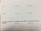 Factoring Difference Of Squares Worksheet Answer Key Also Advanced Math Archive October 02 2017