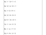 Factoring Difference Of Squares Worksheet together with solve Quadratic Equations by Peting the Square Worksheets