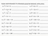 Factoring Perfect Square Trinomials Worksheet Along with Ziemlich Factoring Arbeitsblatt Algebra 1 Fotos Mathe Arbeitsblatt
