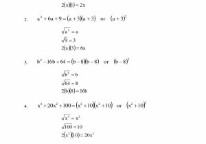 Factoring Perfect Square Trinomials Worksheet or 9th Grade Factoringrksheets Prime Factorization Factor Trees for All