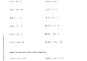 Factoring Quadratic Expressions Worksheet Answers with Math Factoring Worksheets Prime Factorization within500 Free for