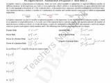 Factoring Special Cases Worksheet or Basic Algebra Worksheet 8 Pre Alg Rev Funds Of Exponents 3