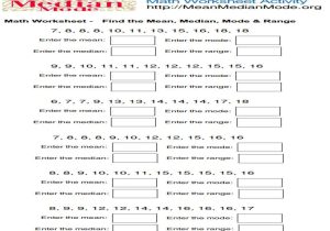 Factoring Trinomials Worksheet together with Mean and Median Worksheet Choice Image Worksheet for Kids