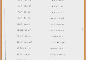 Factoring Trinomials Worksheet with Answer Key and Factoring Trinomials Worksheet