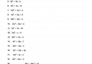 Factoring Trinomials Worksheet with Answer Key and Math Worksheets 9th Grade Factoring Factor Trinomials Worksheet