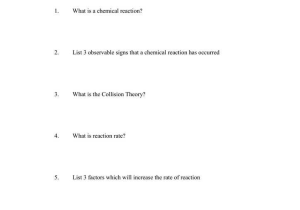 Factors Affecting solubility Worksheet Answers with Worksheet Reaction Rates Chemistry A Study Matter Kidz Activities