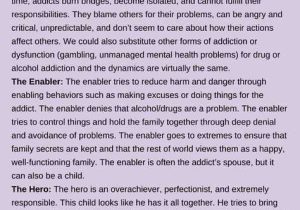 Family Roles In Addiction Worksheets with Take Warning Of the 6 Most Mon Family Roles In Addiction