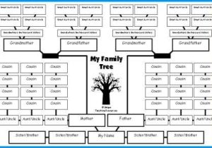 Family Tree Worksheet Printable as Well as Family Tree Lesson Plans Tree Templates for Designing A