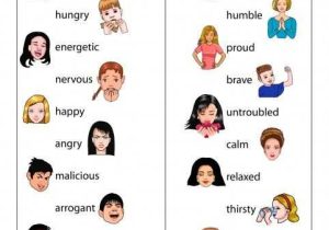 Feelings and Emotions Worksheets Pdf Also 41 Best Esl Vocabulary Feelings Character Traits Images On