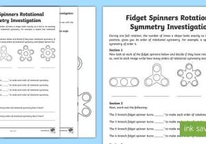 Fidget Spinner Worksheets or Ks2 Fid Spinners Rotational Symmetry Worksheet Activity