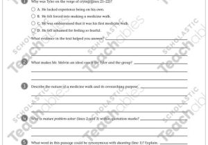 Film Study Worksheet for A Work Of Fiction Answers as Well as Medicine Walk Text & Questions