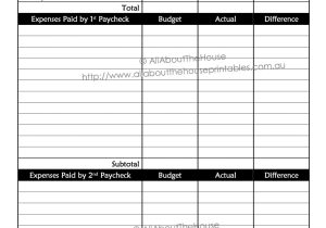 Financial Budget Worksheet as Well as Printable Bud Planner Finance Binder Update