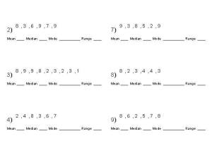 Find the Domain Of A Function Worksheet with Answers Along with Mean Mode Median Worksheets