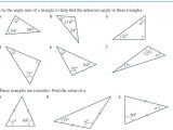 Find the Missing Angle Measure Worksheet as Well as Triangle Angle Sum theorem Worksheet Doc Kidz Activities