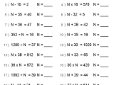 Finding the Missing Number In An Equation Worksheets Also Mixed Problems Worksheets