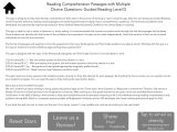 First Grade Reading Comprehension Worksheets together with Multiple Choice Prehension Worksheets Worksheet Mogenk Paper Works