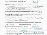 Flame Test Lab Worksheet Answer Key as Well as Worksheets 44 New Kinetic and Potential Energy Worksheet Answers