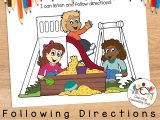 Following Directions Worksheet Middle School Also Following Directions Worksheets for Kindergarten