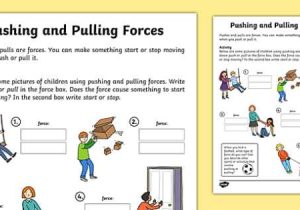 Force Diagrams Worksheet Answers and Pushing and Pulling forces Worksheet Push and Pull Pushing