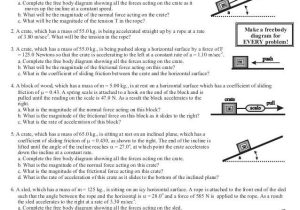 Force Practice Problems Worksheet Answers Also Home Worksheets Review