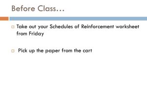 Foreign Policy and Diplomacy Worksheet Answer Key Also before Class Take Out Your Schedules Of Reinforcement Works