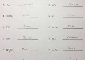 Formulas with Polyatomic Ions Worksheet Answers or Lovely Ionic Bonding Worksheet Answers Best Chemical Bonds