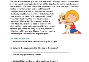 Free 1st Grade Comprehension Worksheets as Well as Kindness Worksheet First Grade Save Reading Prehension Worksheets