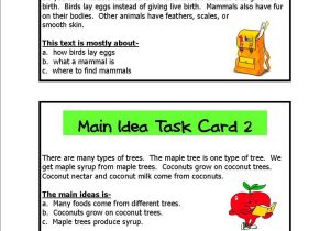 Free 1st Grade Comprehension Worksheets or Free Worksheets for 3rd Grade Main Idea