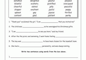 Free 5th Grade Vocabulary Worksheets as Well as Synonyms for Happy