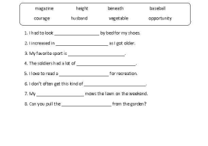 Free 5th Grade Vocabulary Worksheets with Vocabulary Words Worksheets Part 3 English