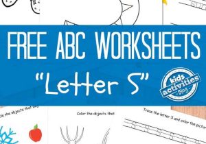 Free Alphabet Worksheets or Letter S Worksheets Free Kids Printable