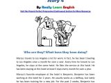 Free Comprehension Worksheets or Look A Free Printable English Short Story In the Simple Present