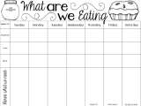 Free Download Monthly Budget Worksheet Along with Monthly Meal Chart Template