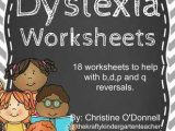 Free Dyslexia Worksheets Also Dyslexia Worksheets Differentiated Help with B D P and Q Reversals