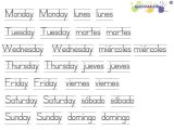 Free English Worksheets Along with Days Of the Week Printable – Spanish4kiddos Educational