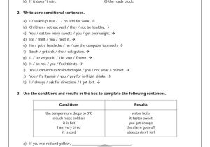 Free English Worksheets or 321 Learn English Grammar Zero Conditional Level A2
