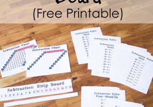 Free Math Worksheets for Kindergarten Addition and Subtraction or Subtraction Strip Board Researchparent