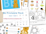 Free Name Tracing Worksheets for Preschool Along with Bb – Bear and Ball Printable Pack