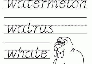 Free Name Tracing Worksheets with Educarchile Activity Sheet Modern Manuscript Letter W
